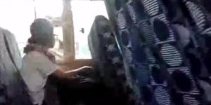 Dickflash for indian girl on bus