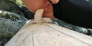 Fucking my booty in the woods