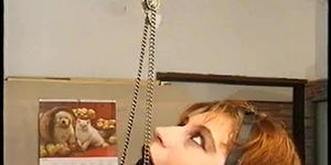Woman experiments with BDSM alone