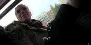 Gorgeous Czech blonde is picked up on the bus for public sex - video 1