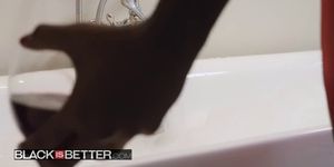 BABES - Black teen girl Ana Foxxx, loves long baths and white cocks