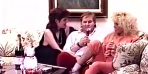 threesome fuck in retro 70s porno
