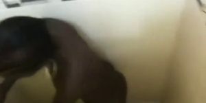Hot Ebony Spied in Shower part6 - video 1