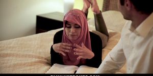 Familystrokes - Busty Chick Rides Fat Cock In Hijab