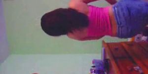 Great tits on this hottie dancing on webcam - video 2