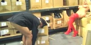 Hot Mature Cougar Cynthia Hammers Banging in Warehouse