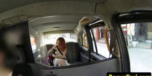 FAKEHUB - Redhead euro pussyfucked in taxi