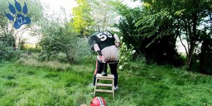 Football-Pup outdoor training session with 