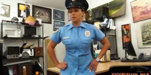 Busty police officer railed by pawn man at the pawnshop