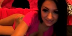 Sexy brunette teen live on webcam