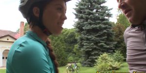 Cyclist gets butt banged - video 1