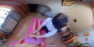 Vr 360° Gf Does A Relaxing Massage With Electric Massager  Tutoria
