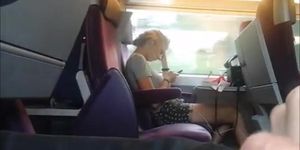 Flashing Blonde on Train