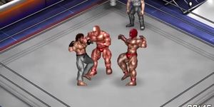Fire Pro Wrestling World - Gyaku Male Ryona - Giant Brothers vs Ryu