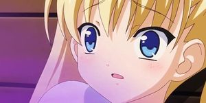 Busty Teen Blonde Gives Blowjob and Cums  Hentai Anime
