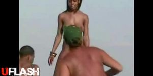 Black Woman Naked on Nudist Beach