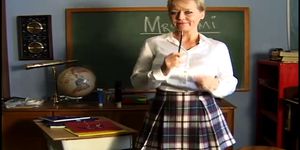 Aunt Judy's - Amie rides a dildo in the classroom