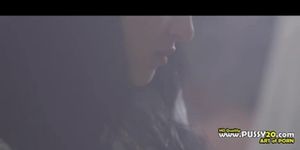 brunette masturbating her sleepy vagina - video 2