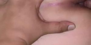Gorgeous Thick Colombian teen pussy fucked and cum over huge natural boobs
