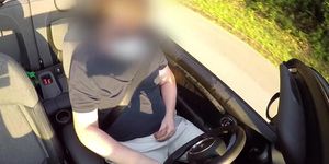 Male Desperation: No Time To Stop! Pissing Out Of The Moving Car