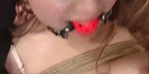 Asian Ball Gagged And Nipple Clamped - video 1