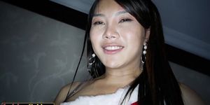 Ladyboy teen surprised BF with her tight ass for Xmas