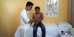 Twink asian examined and barebacked by doctor