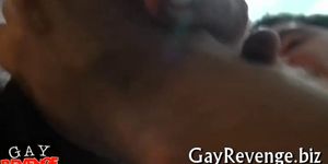 Butt of a gay impaled on cock - video 11