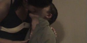 Teen gal kisses lips of her boyfriend - video 20