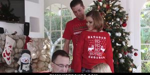 FamilyStrokes - Fucking My Sis During Holiday Christmas Pics - Family Strokes