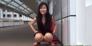 Slutty Asian Teenager Pisses