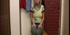 Cute Christina - Not getting passed the hallway - video 1