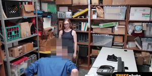Tiny titted teen shoplifter punish fucked by LP officer (Gracie May Green)