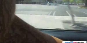 GF Riley becomes horny during a car trip