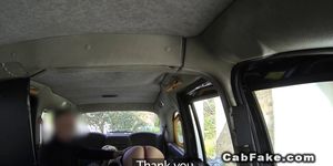 Blonde spanked and fucked in fake taxi