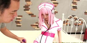 ERITO - Japanese cosplay nurse gives footjob
