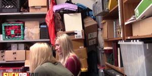 Busty excellent shoplifter blonde babes fucked