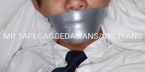 Japanese student bound and tape gagged and fucked