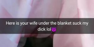 I screw your wife in mouth under the blanket! [Cuck`s Imagine your wife on that place]