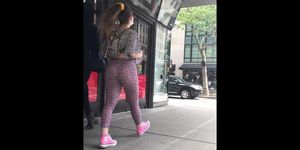 Tight teen amazing ass in spandex leggings voyeur
