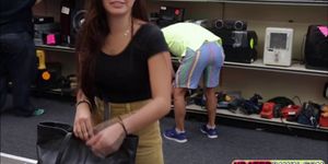 A very cute and busty Student went all out for cash