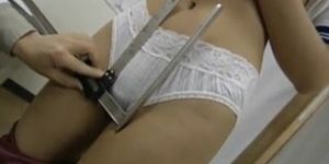 Rie Takasaka has hairy slit fucked with vibrator at medical check - More at hotajp.com
