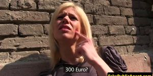 FAKEHUB - Real euro pickedup sucking dick and balls