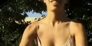 hitchhiking cock suck lovely slut - video 1