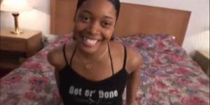 Amateur black teen does sex in hotel room