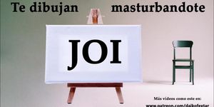 JOI - Te dibujan masturbandote en clase de arte. Audio español.