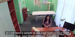 Doctor examines and fucks brunette babe