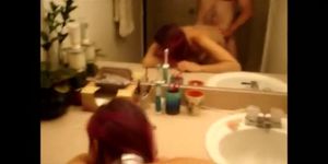 Girl Gets Painal In Front Of Mirror