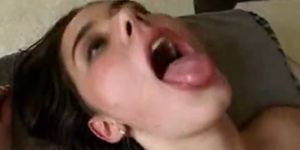 Multiple cumshots, she swallows