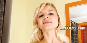 luxury blond with huge natural tits - video 2